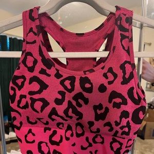 Pink cheetah sports bra